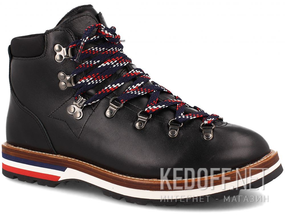 Dodaj do koszyka Męskie buty MonCler PEAK Vibram Black Leather Made in Italy