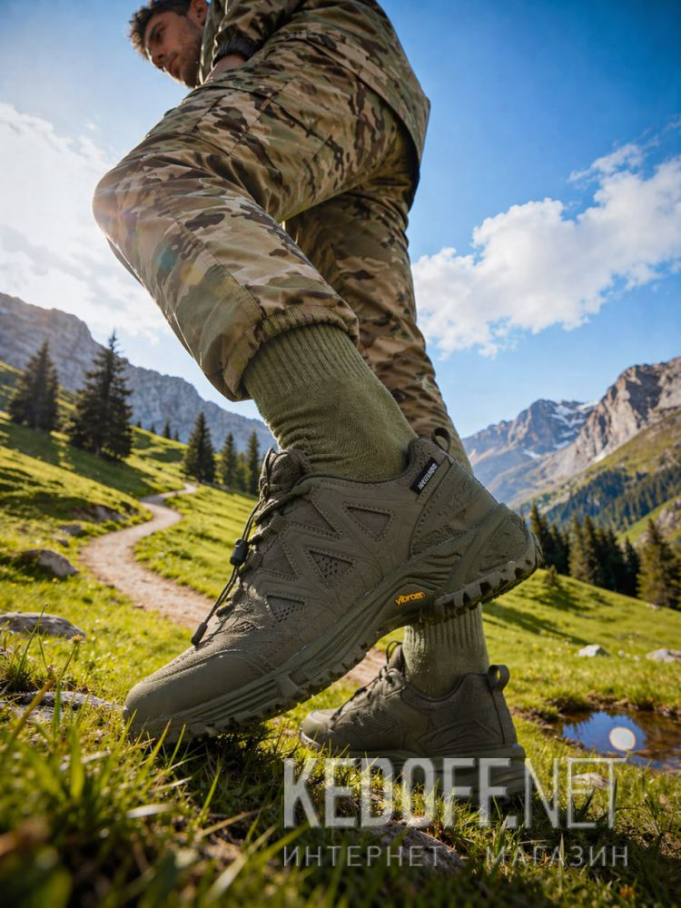 Męskie taktyczne buty Forester Low Force Khaki Waterproof B24W004A-17FO Vibram Фото 10