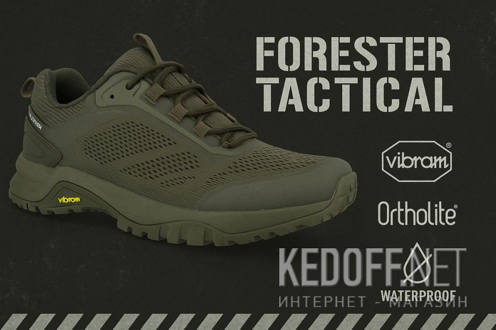 Męskie taktyczne buty Forester Low Khaki Tactical Waterproof B24W001A-17FO Vibram доставка по Украине