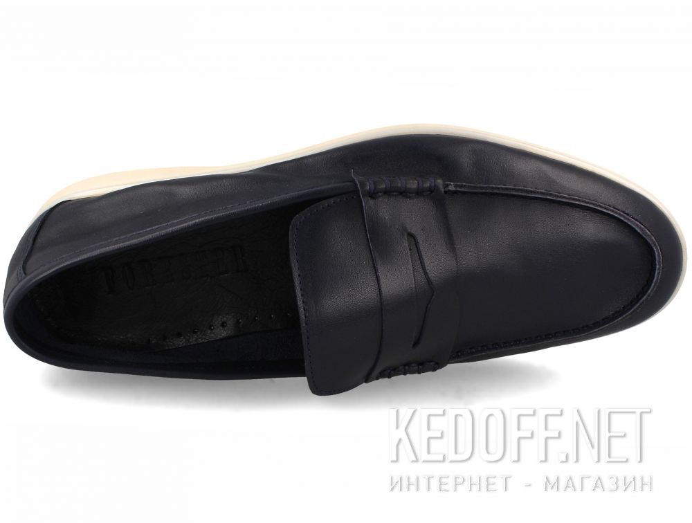 Męskie mokasyny Forester Alicante 3681-89 Navy Leather все размеры