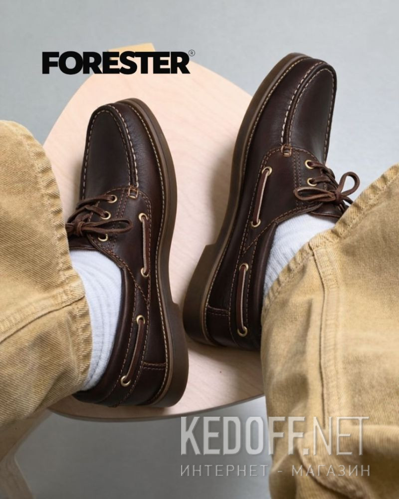 Męskie mokasyny Forester Mens Authentic Original 2-Eye Gold Line 4081-17 купить Украина