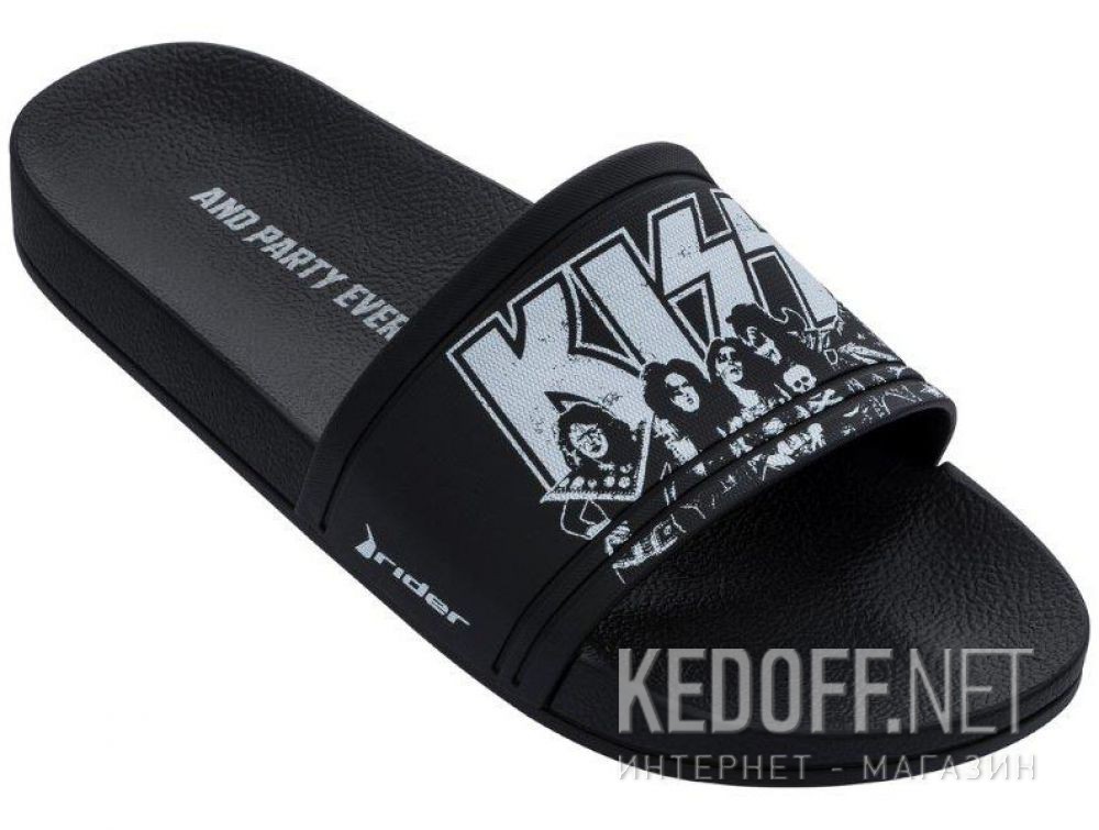 Czarne klapki Rider KISS Bands Slide Ad 82812-21194 купить Украина