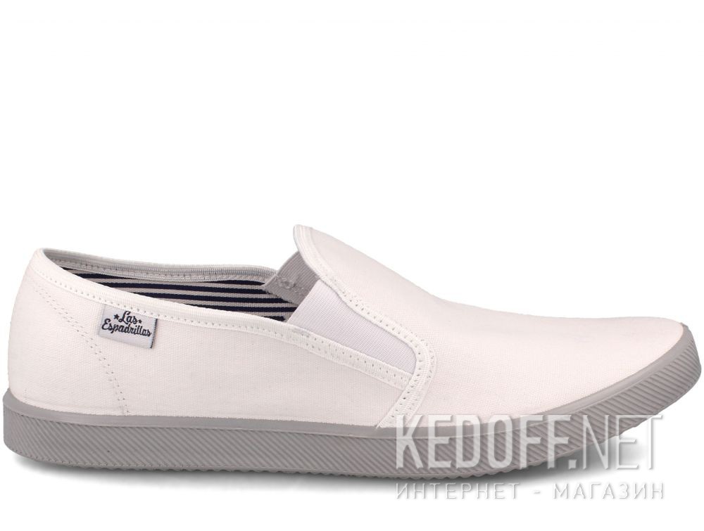 Męskie слипоны Las Espadrillas Eco Soft 6088-13 White описание