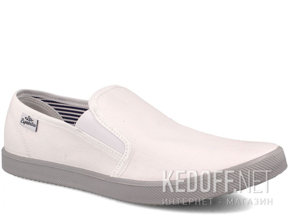Męskie слипоны Las Espadrillas Eco Soft 6088-13 White купить Украина