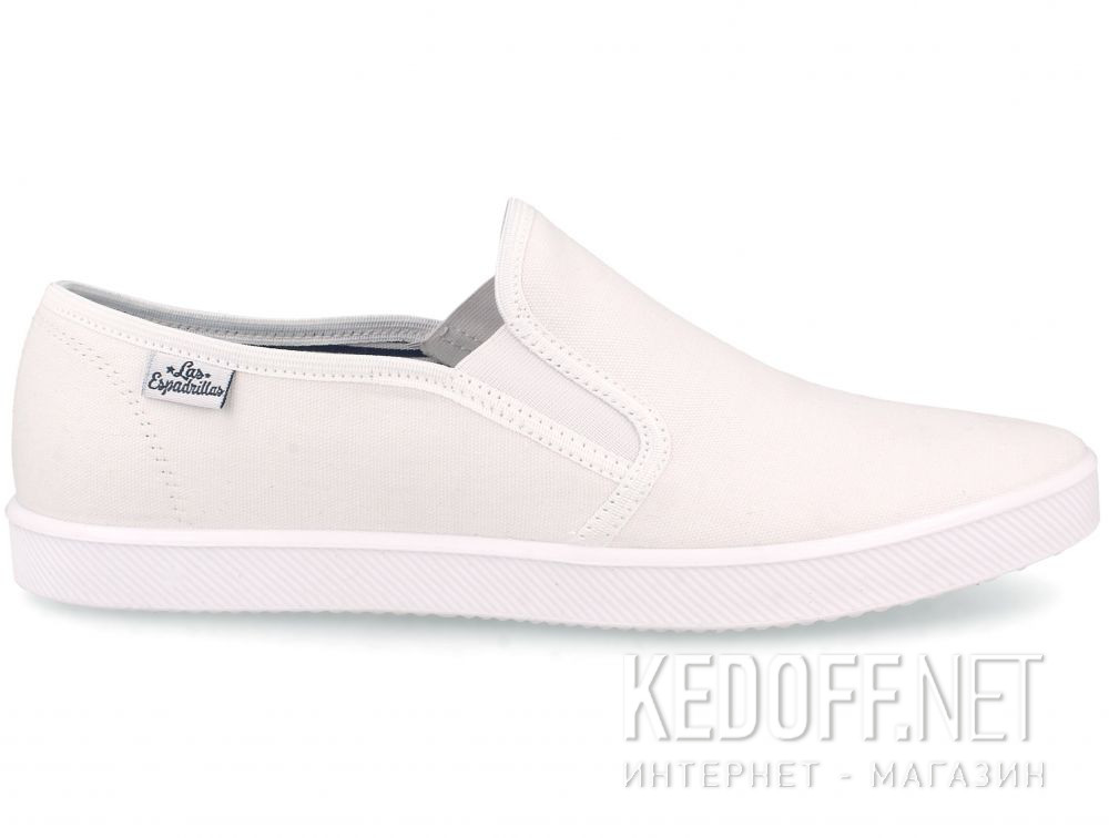 Оригинальные Męskie слипоны Las Espadrillas Eco Soft 6088-1313 Optical White