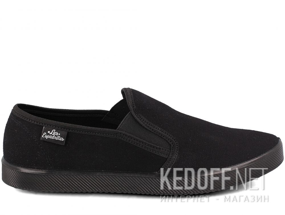 Męskie слипоны Las Espadrillas Eco Soft 6088-27 Black описание