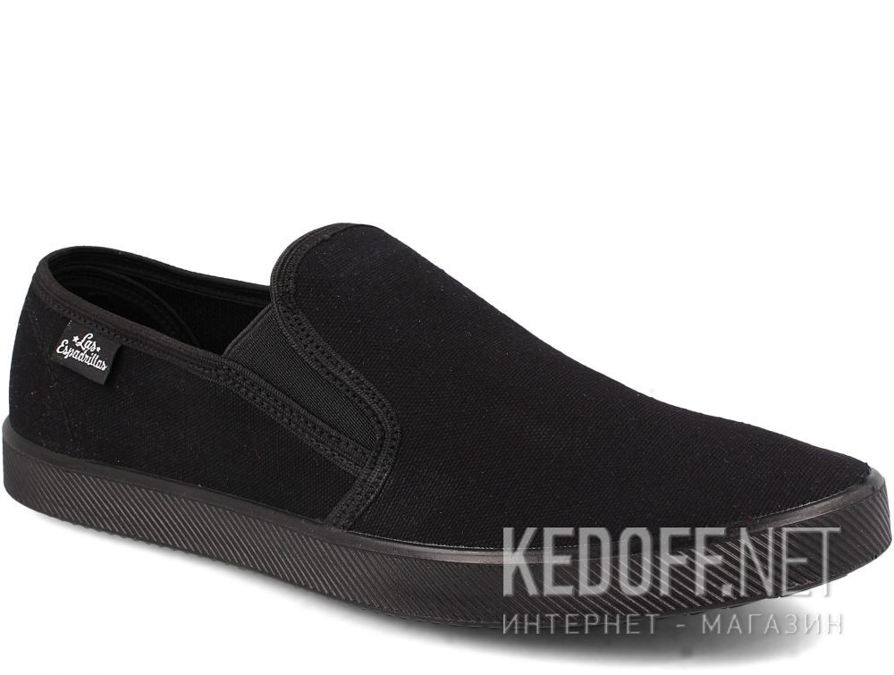Męskie слипоны Las Espadrillas Eco Soft 6088-27 Black купить Украина