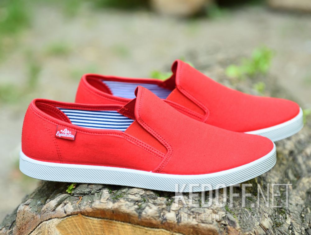 Męskie слипоны Las Espadrillas Eco Soft 6088-4737 Red Фото 12