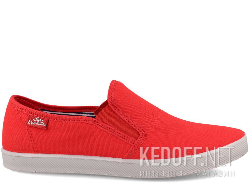 Męskie слипоны Las Espadrillas Eco Soft 6088-4737 Red описание