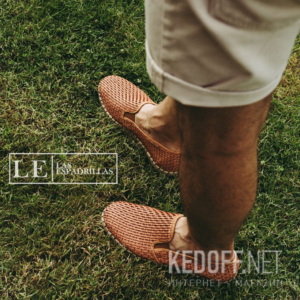 Męskie слипоны Las Espadrillas Cuero FV0102-04 Made in Spain доставка по Украине