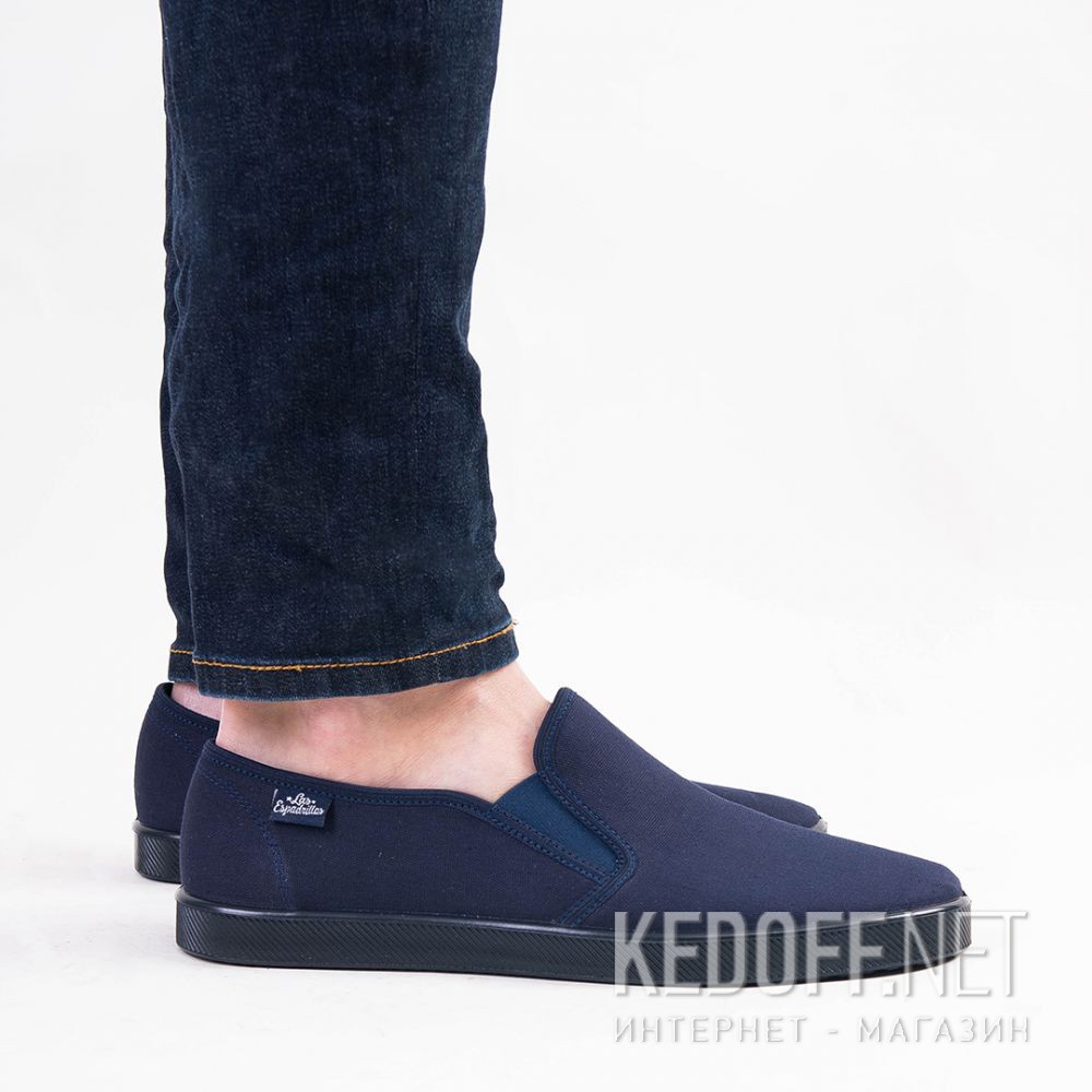 Męskie слипоны Las Espadrillas Eco Soft 6088-8989 Navy доставка по Украине