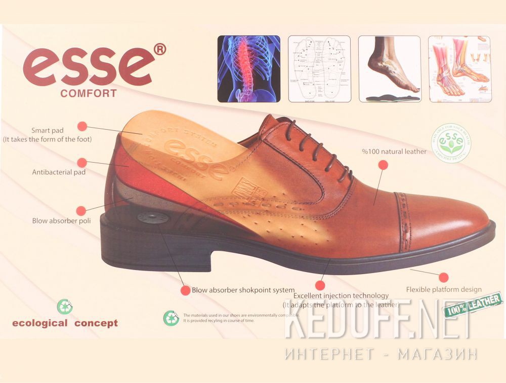 Męskie buty Esse Comfort 29217-01-27 все размеры