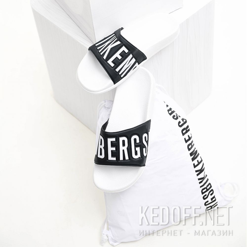 Kapcie Dirk Bikkembergs Sandal 108367-13 Made in Italy unisex (czarny/biały) все размеры