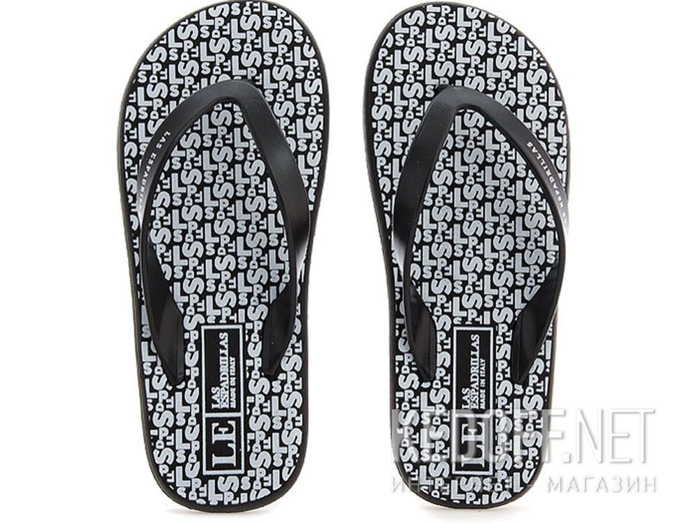 Dodaj do koszyka Kapcie Las Espadrillas F6574-2713 Made in Italy unisex (czarny/biały)