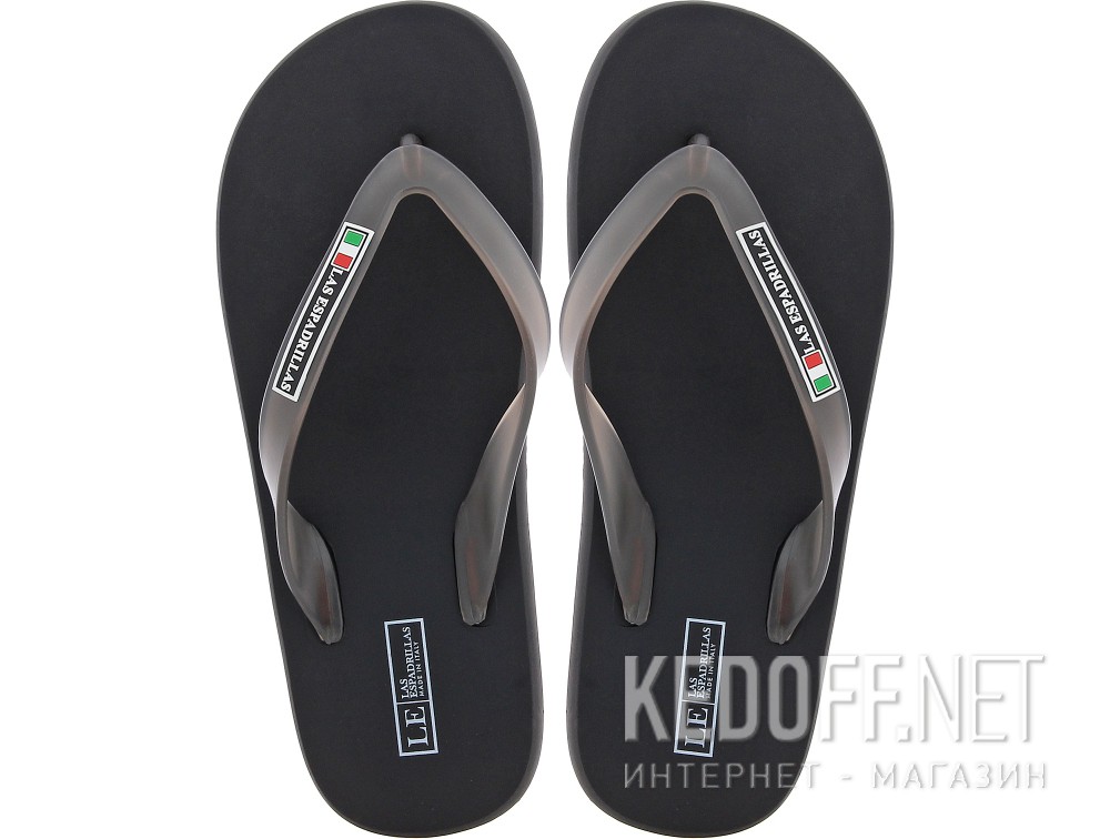 Dodaj do koszyka Męskie japonki Las Espadrillas Райдер 7201-27 Made in Italy (czarny)
