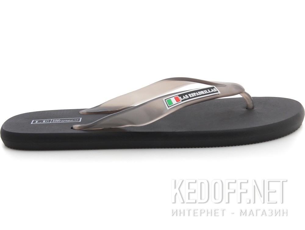 Оригинальные Męskie japonki Las Espadrillas Райдер 7201-27 Made in Italy (czarny)